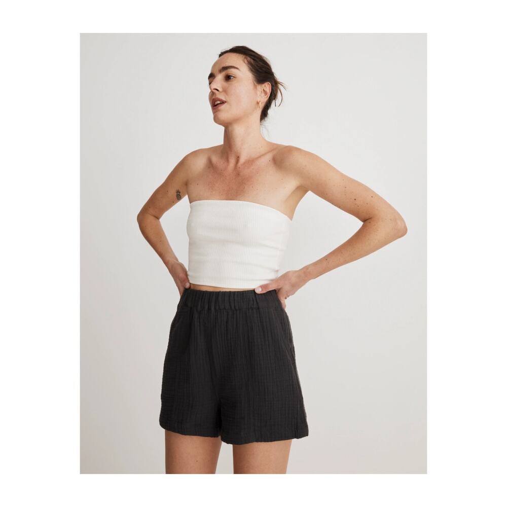 MADEWELL Easy Pull On Shorts Lightspun Black Coal #NA187 Size XS